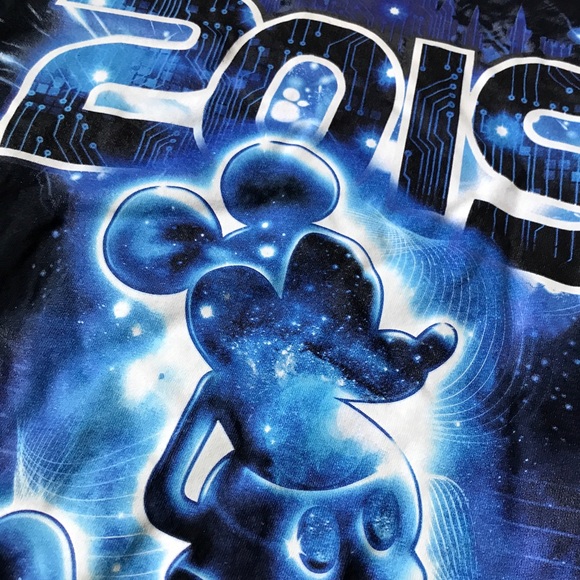 2019 DISNEY T-shirt - Blue Galaxy Mickey - Official Disney Park Merch - Picture 2 of 5